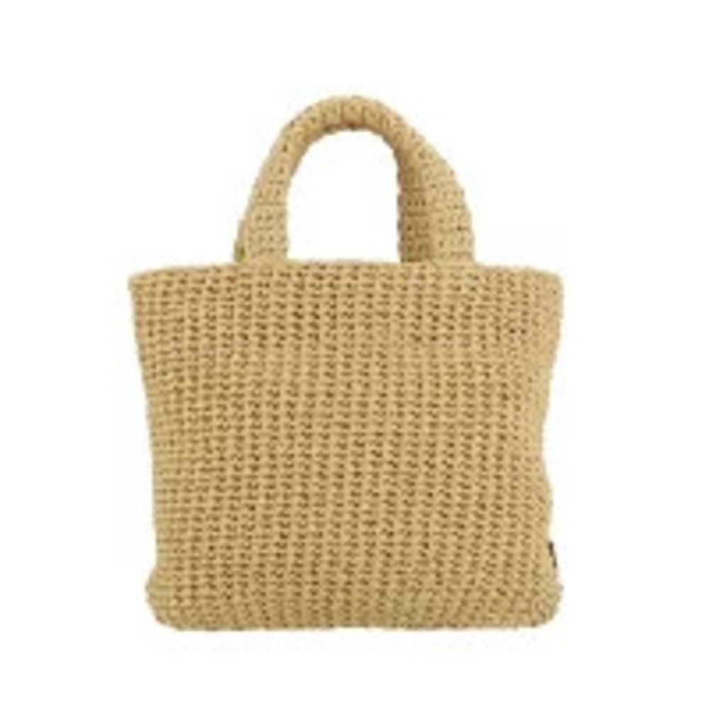 Prada crochet tote bag natural raffia effect yarn Tan - Picture 2 of 6